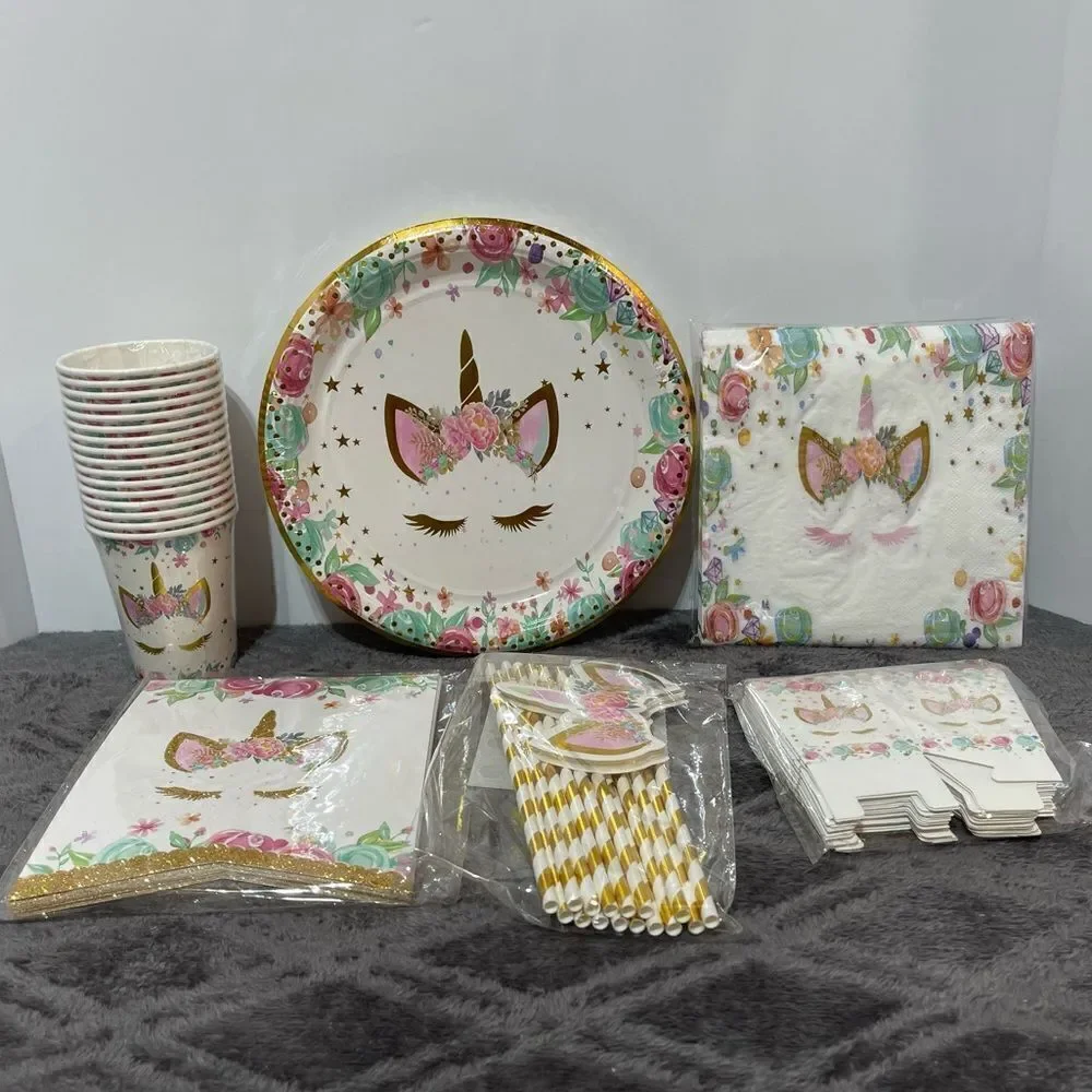 Unicorn Party Decorations set of 81 NWT